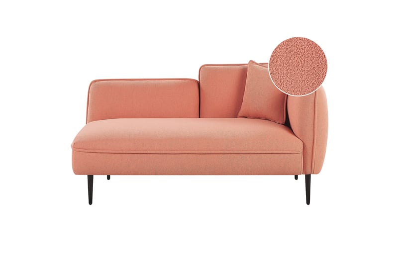 Toyoki Schäslong 138 cm Höger - Svart/Rosa - Möbler - Stolar & fåtöljer - Fåtölj - Schäslongfåtölj & divanfåtölj