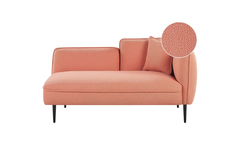 Toyoki Schäslong 138 cm Höger - Svart/Rosa - Möbler - Stolar & fåtöljer - Fåtölj - Schäslongfåtölj & divanfåtölj
