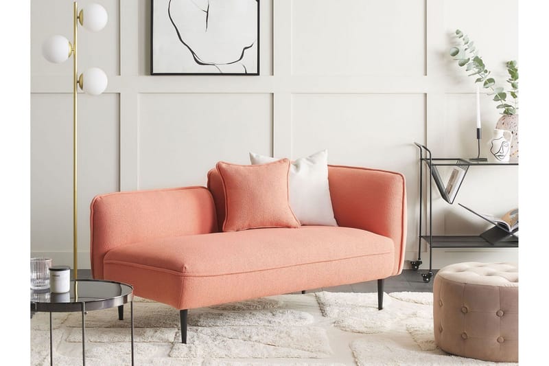 Toyoki Schäslong 138 cm Höger - Svart/Rosa - Möbler - Stolar & fåtöljer - Fåtölj - Schäslongfåtölj & divanfåtölj