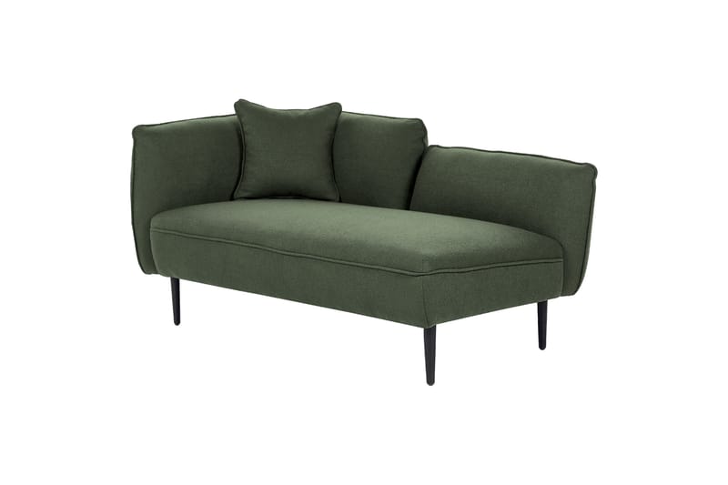 Toyoki Schäslong 138 cm Vänster - Svart/Grön - Möbler - Stolar & fåtöljer - Fåtölj - Schäslongfåtölj & divanfåtölj