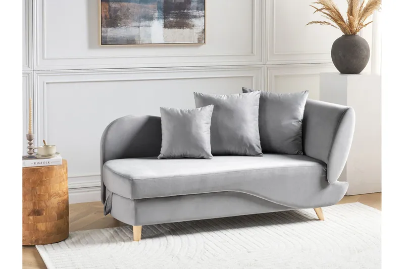 Trehan Schäslong 157 cm Höger - Grå - Möbler - Stolar & fåtöljer - Fåtölj - Schäslongfåtölj & divanfåtölj