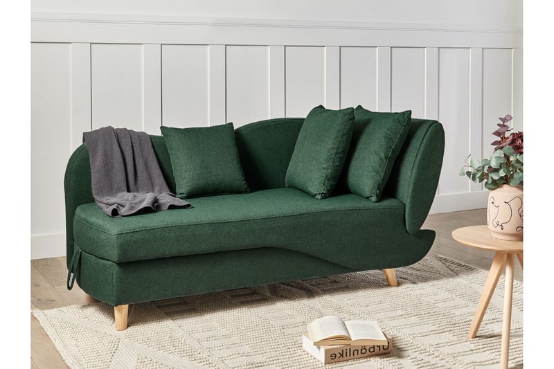 Trehan Schäslong 157 cm Höger - Grön - Möbler - Stolar & fåtöljer - Fåtölj - Schäslongfåtölj & divanfåtölj