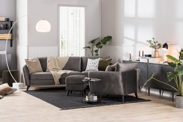 Trend Fåtölj i Sammet - Grå - Möbler - Stolar & fåtöljer - Fåtölj