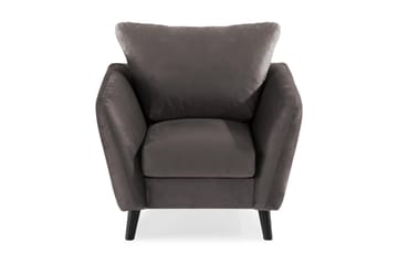 Trend Fåtölj i Sammet - Grå - Möbler - Stolar & fåtöljer - Fåtölj