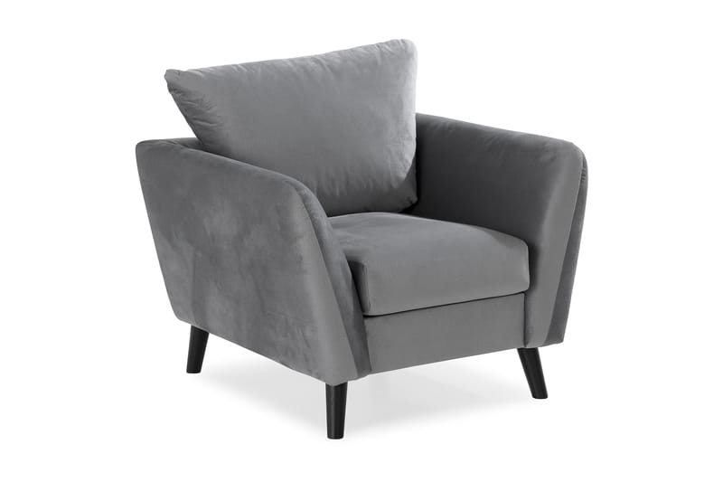 Trend Fåtölj - Ljusgrå Sammet - Möbler - Stolar & fåtöljer - Fåtölj