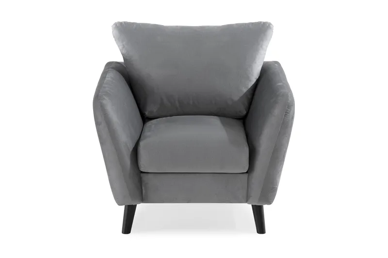 Trend Fåtölj - Ljusgrå Sammet - Möbler - Stolar & fåtöljer - Fåtölj