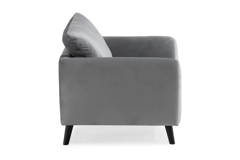 Trend Fåtölj - Ljusgrå Sammet - Möbler - Stolar & fåtöljer - Fåtölj