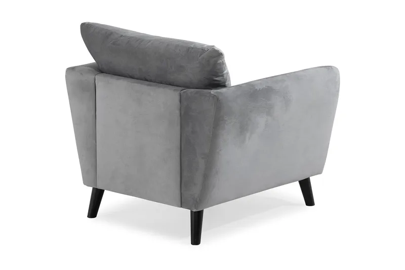 Trend Fåtölj - Ljusgrå Sammet - Möbler - Stolar & fåtöljer - Fåtölj