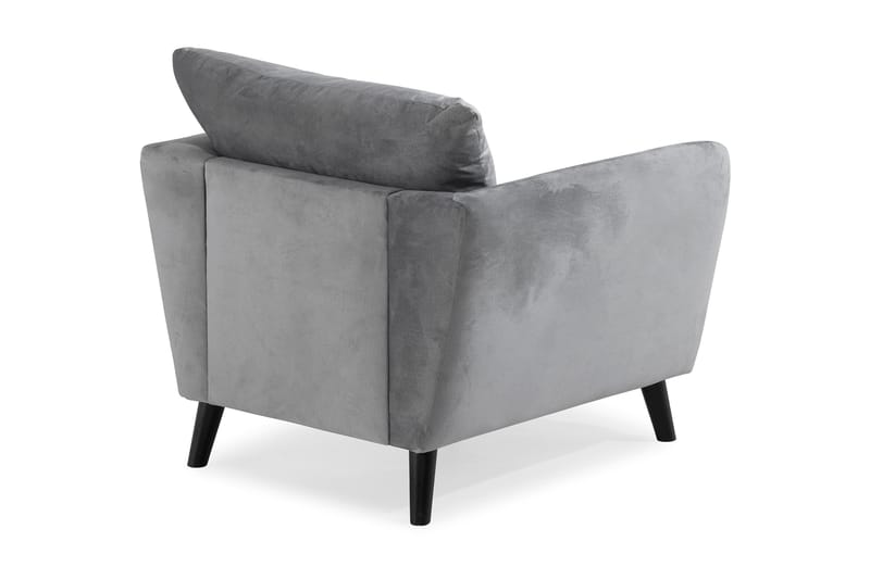 Trend Fåtölj - Ljusgrå Sammet - Möbler - Stolar & fåtöljer - Fåtölj