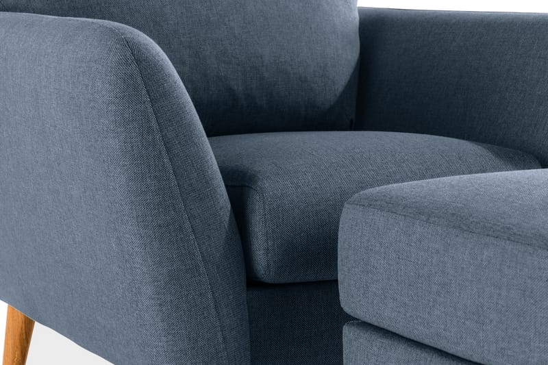 Trend Fåtölj med Fotpall - Blå - Möbler - Stolar & fåtöljer - Fåtölj