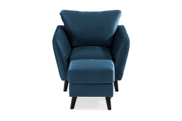 Trend Fåtölj med Fotpall - Midnattsblå - Möbler - Stolar & fåtöljer - Fåtölj