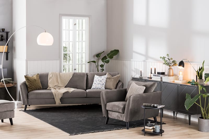 Trend Fåtölj med Fotpall - Mullvad - Möbler - Stolar & fåtöljer - Fåtölj