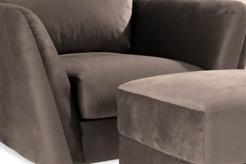 Trend Fåtölj med Fotpall - Mullvad - Möbler - Stolar & fåtöljer - Fåtölj