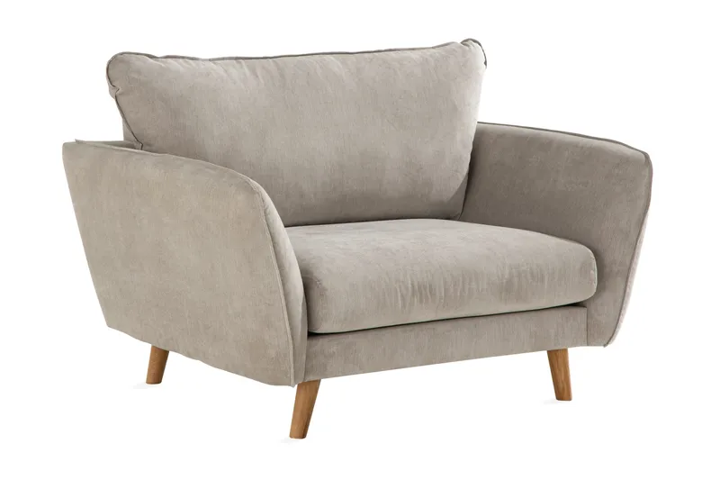 Trend Lyx Fåtölj - Beige/Ek - Möbler - Stolar & fåtöljer - Fåtölj