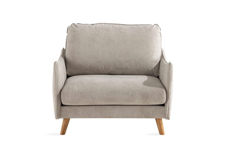 Trend Lyx Fåtölj - Beige/Ek - Möbler - Stolar & fåtöljer - Fåtölj