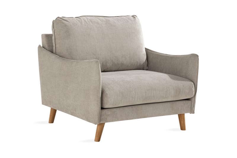 Trend Lyx Fåtölj, Beige/Ek