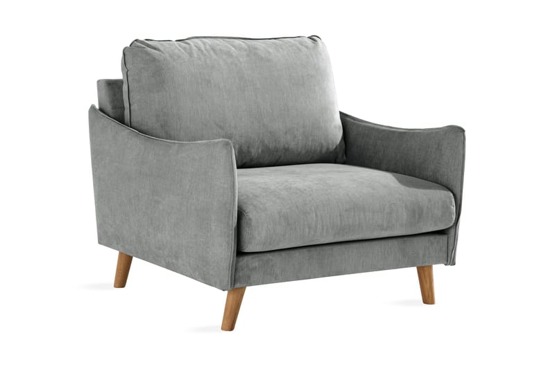 Trend Lyx Fåtölj, Grå/Ek