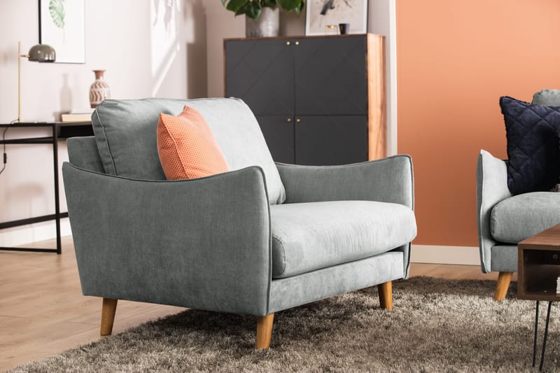 Trend Lyx Fåtölj - Grå/Ek - Möbler - Stolar & fåtöljer - Fåtölj