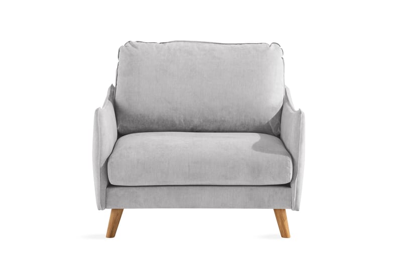Trend Lyx Fåtölj - Ljusgrå/Ek - Möbler - Stolar & fåtöljer - Fåtölj