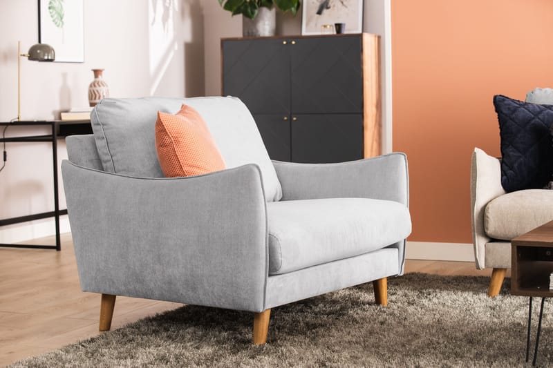 Trend Lyx Fåtölj - Ljusgrå/Svart - Möbler - Stolar & fåtöljer - Fåtölj