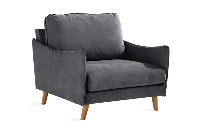 Trend Lyx Fåtölj - Mörkgrå/Ek - Möbler - Stolar & fåtöljer - Fåtölj