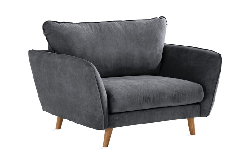 Trend Lyx Fåtölj - Mörkgrå/Ek - Möbler - Stolar & fåtöljer - Fåtölj