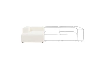 Tunda Schäslong 119 cm Höger - Svart/Vit - Möbler - Stolar & fåtöljer - Fåtölj - Schäslongfåtölj & divanfåtölj
