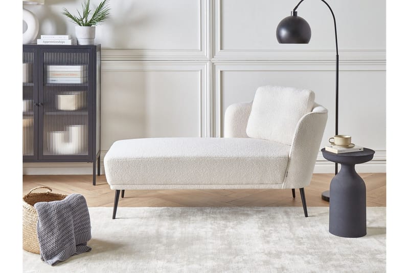 Uklund Schäslong 148 cm Höger - Svart/Vit - Möbler - Stolar & fåtöljer - Fåtölj - Schäslongfåtölj & divanfåtölj