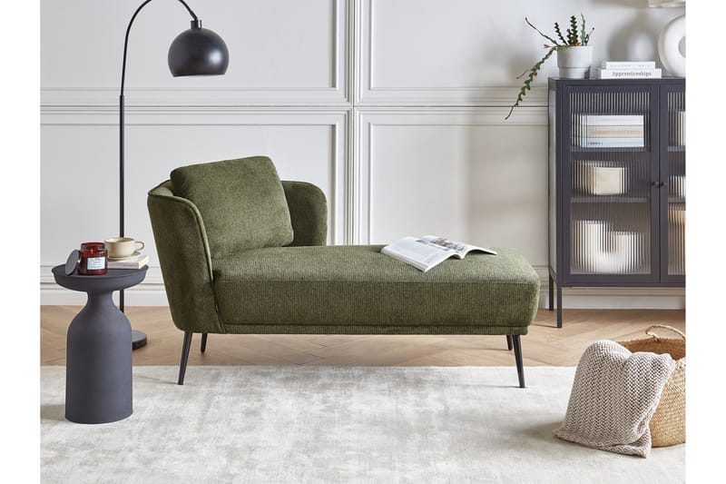Uklund Schäslong 148 cm Vänster - Svart/Grön - Möbler - Stolar & fåtöljer - Fåtölj - Schäslongfåtölj & divanfåtölj