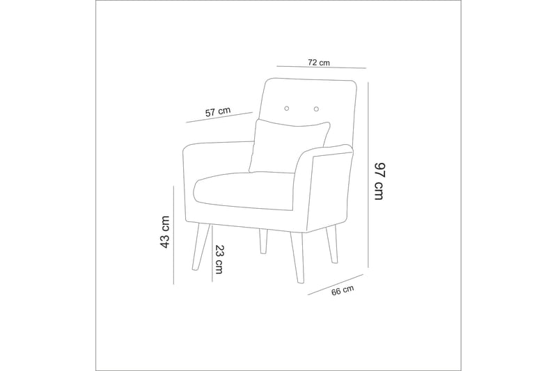 Unique Design Fåtölj - Grå - Möbler - Stolar & fåtöljer - Fåtölj