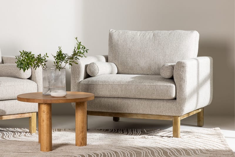 Vanlig fåtölj med armstöd Venture Home Olympos Fåtölj Beige - Möbler - Stolar & fåtöljer - Fåtölj