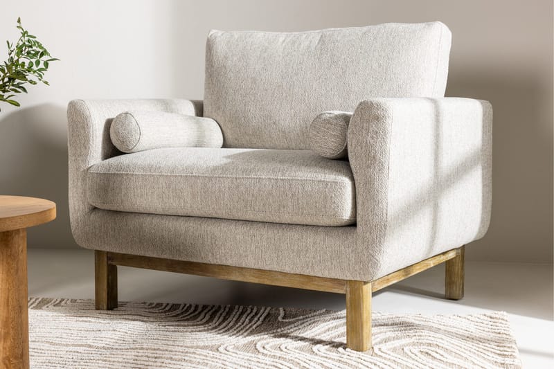 Vanlig fåtölj med armstöd Venture Home Olympos Fåtölj Beige - Möbler - Stolar & fåtöljer - Fåtölj