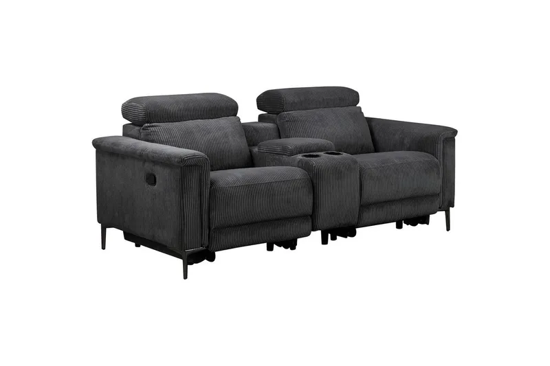 Vanlig liggfåtölj Loft24 Lund Liggfåtölj Grey1 100% polyester - Möbler - Soffa - Biosoffa & reclinersoffa