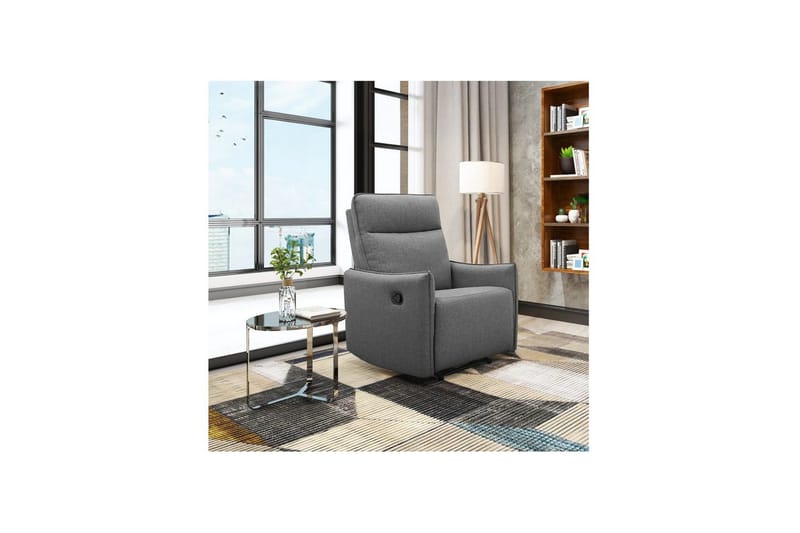 Vanlig liggfåtölj Loft24 Reclinerstol Loft24 Lugo Grey Artificial leather - Möbler - Stolar & fåtöljer - Fåtölj - Liggfåtölj
