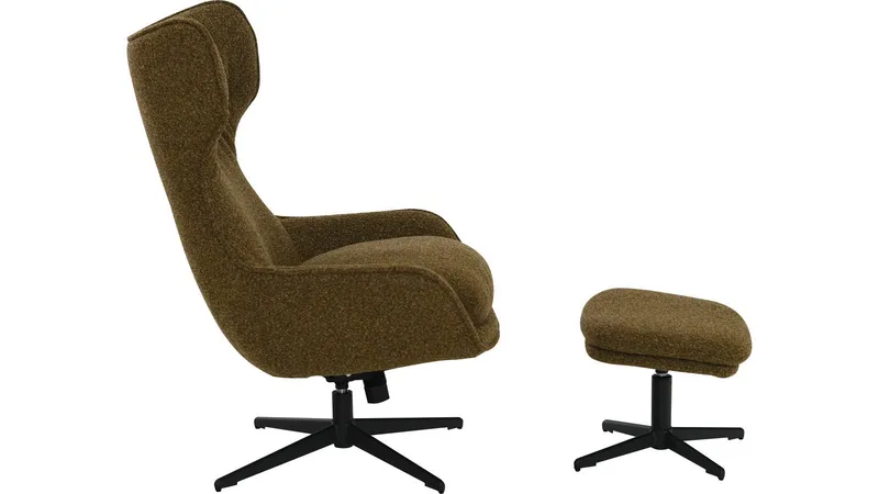 Varric Fåtölj med pall - Brun - Möbler - Stolar & fåtöljer - Fåtölj - Biofåtölj & reclinerfåtölj