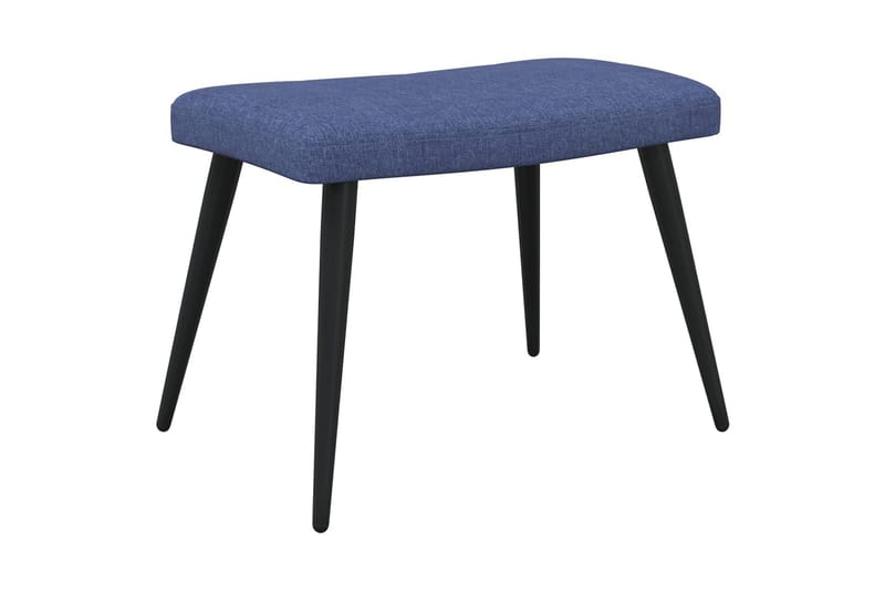 Vilstol med fotpall blå tyg - Blå - Möbler - Stolar & fåtöljer - Fåtölj
