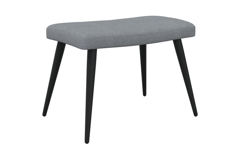 Vilstol med fotpall ljusgrå tyg - Grå - Möbler - Stolar & fåtöljer - Fåtölj