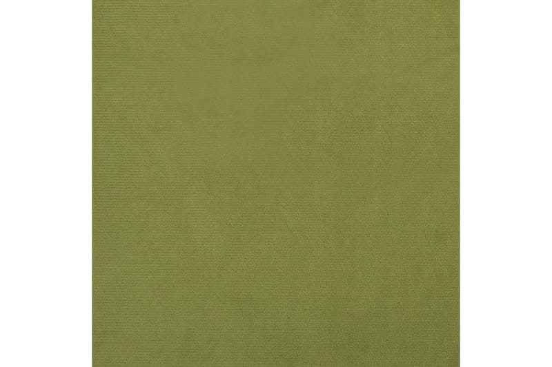 Vilstol med fotpall ljusgrön sammet - Grön - Fåtölj