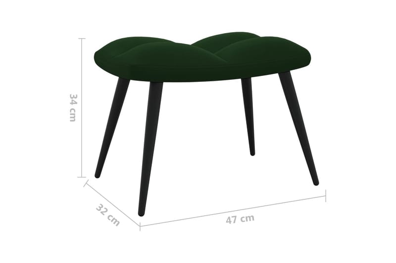 Vilstol med fotpall mörkgrön sammet - Grön - Möbler - Stolar & fåtöljer - Fåtölj