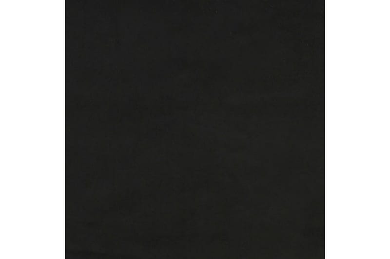Vilstol med fotpall svart sammet - Svart - Fåtölj