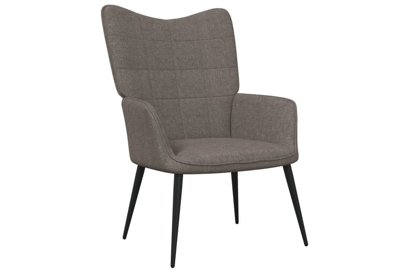 Vilstol med fotpall taupe tyg - Taupe - Möbler - Stolar & fåtöljer - Fåtölj