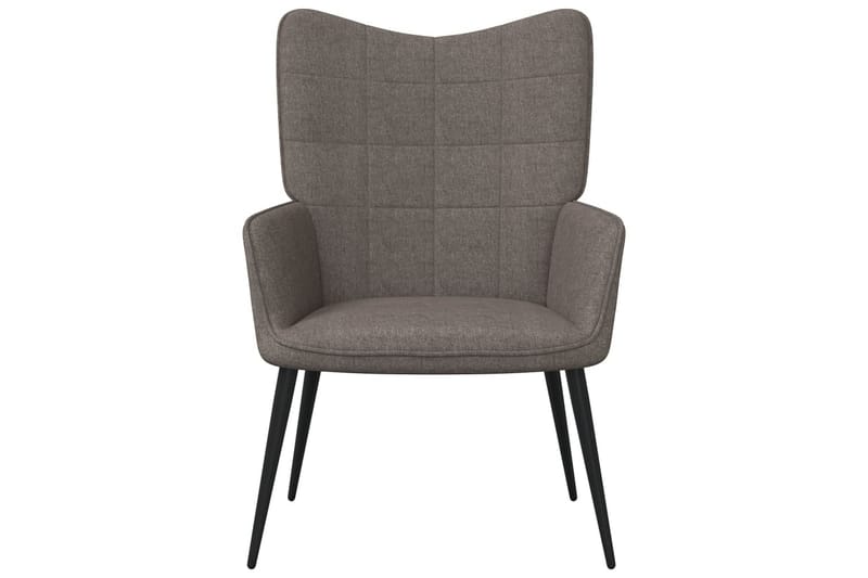 Vilstol med fotpall taupe tyg - Taupe - Möbler - Stolar & fåtöljer - Fåtölj