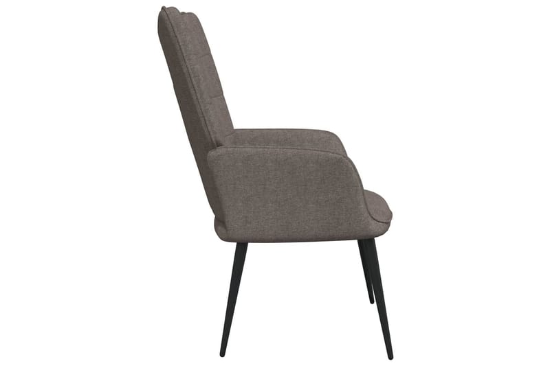 Vilstol med fotpall taupe tyg - Taupe - Möbler - Stolar & fåtöljer - Fåtölj