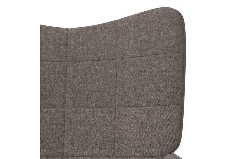 Vilstol med fotpall taupe tyg - Taupe - Möbler - Stolar & fåtöljer - Fåtölj