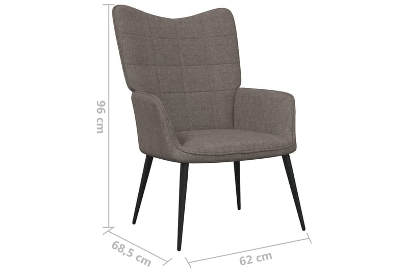 Vilstol med fotpall taupe tyg - Taupe - Möbler - Stolar & fåtöljer - Fåtölj
