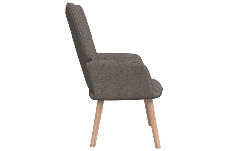 Vilstol med pall 62x68,5x96 cm taupe tyg - Grå - Möbler - Stolar & fåtöljer - Fåtölj