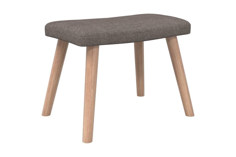 Vilstol med pall 62x68,5x96 cm taupe tyg - Grå - Möbler - Stolar & fåtöljer - Fåtölj