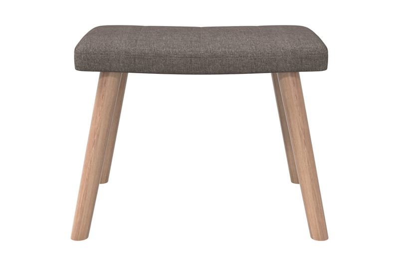 Vilstol med pall 62x68,5x96 cm taupe tyg - Grå - Möbler - Stolar & fåtöljer - Fåtölj