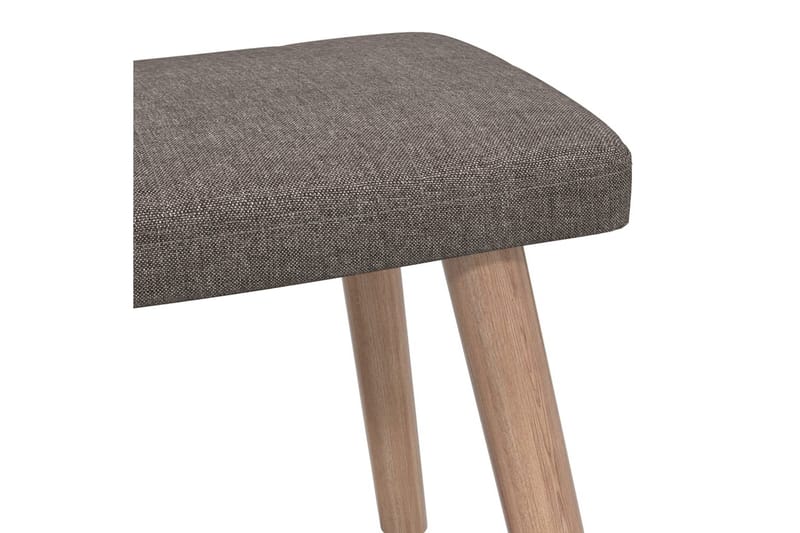 Vilstol med pall 62x68,5x96 cm taupe tyg - Grå - Möbler - Stolar & fåtöljer - Fåtölj