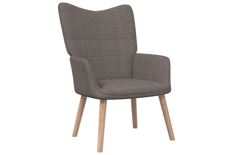 Vilstol med pall 62x68,5x96 cm taupe tyg - Grå - Möbler - Stolar & fåtöljer - Fåtölj